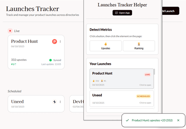 Auto-Sync Metrics - Chrome Extension