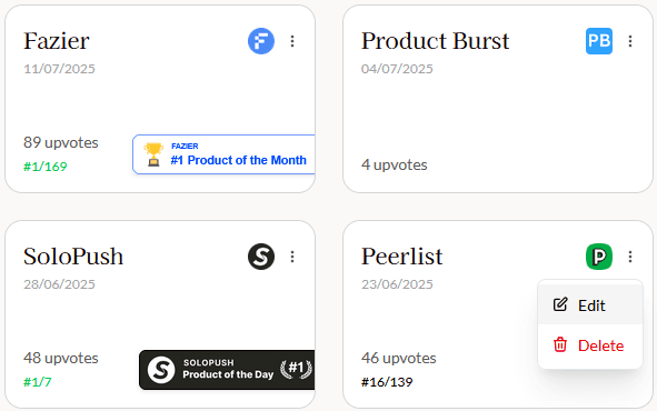 Track Progress - Launches Dashboard